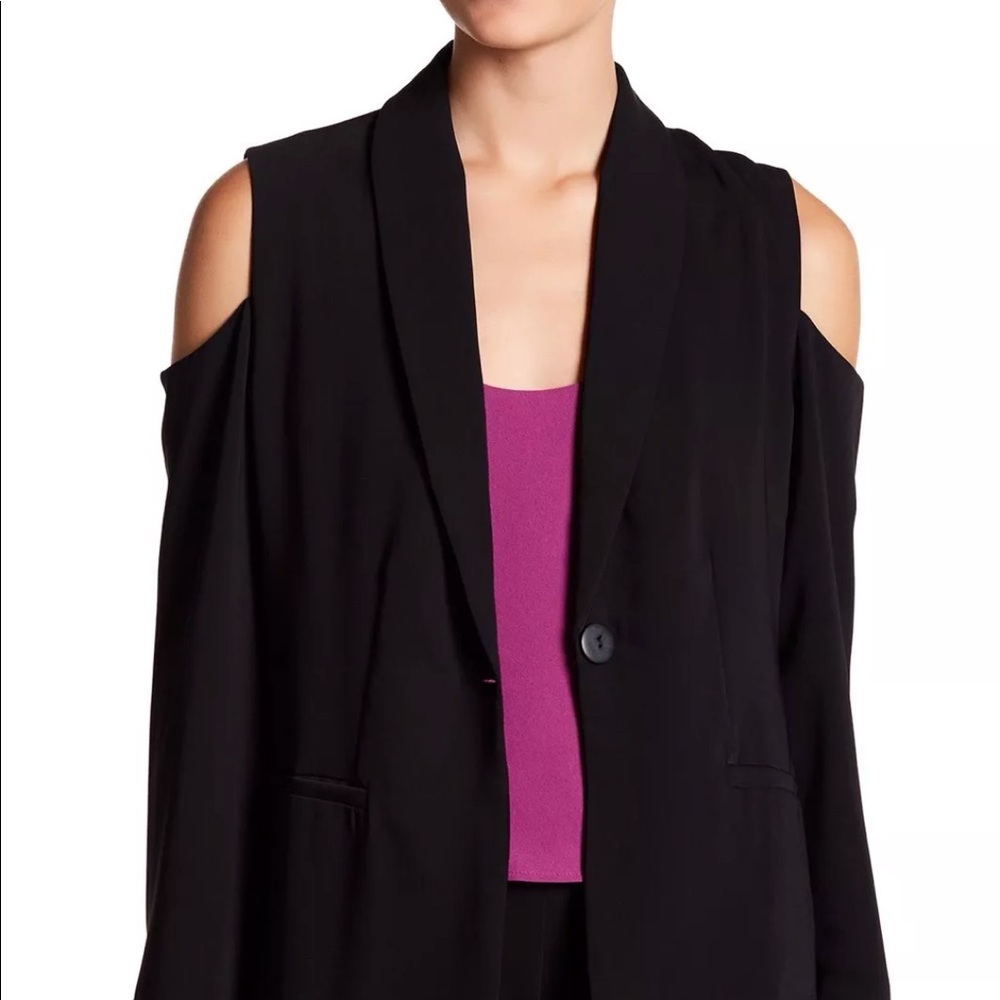 New Blazer Cold Shoulder Black Harlowe Graham Med